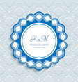 round label with wavy border ornament vector image vector image