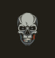 skull head with eyes vector image vector image