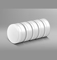 3d white round tin can for food or cosmetics vector image vector image