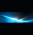 blue neon glowing lines magic energy space light vector image