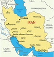 Islamic republic iran - map Royalty Free Vector Image