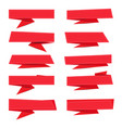 red paper banner with shadow vector image vector image