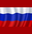 russia 3d flag russian national symbol vector image