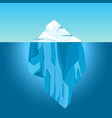 cartoon iceberg in water big iceberg floating vector image