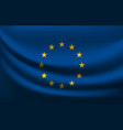 europe union waving flag vector image
