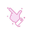 hand choose click icon design vector image