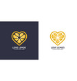 lemon heart logo designs vector image vector image