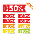 sale percent sticker price tag - eps10 vector image