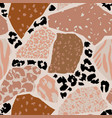 unusual cut outs with animal skin seamless pattern vector image vector image