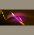 neon lines and waves abstract background techno vector image