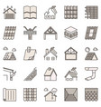 roof repair colored icons set roofing vector image