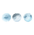 set of blue watercolor paint stain background vector image vector image