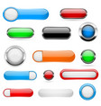 web buttons colored set 3d shiny icons vector image vector image