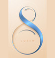 blue and gold letter s line monogram vector image