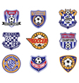 football soccer badges patches and emblem vector image vector image