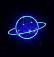 saturn planets planet icon vector image