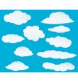 set of clouds vector image