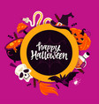 happy halloween - modern cartoon style colored vector image vector image