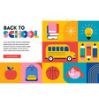 back to school geometrical modern style design vector image