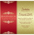 baroque invitation gold and red vector image