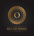 luxury gold template monogram vector image