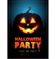 halloween party design template with pumpkin vector image vector image