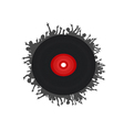 people around the black record vector image