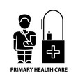 primary health care icon black sign vector image