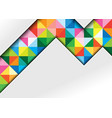 white geometric background with colorful squares vector image vector image