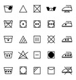 fabric care sign and symbol icons on white vector image