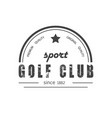 golf club logotype vector image vector image