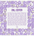 support service concept with thin line vector image vector image