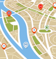 perspective background of abstract city map vector image vector image