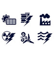 power and energy icons vector image