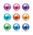 set of shiny pearls vector image