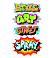 graffiti art slogans vector image