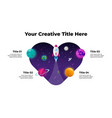 heart sign circle diagram startup vector image vector image