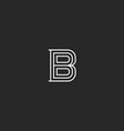 letter b logo medieval monogram initial vector image vector image