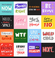 slogan quote phrases typography lettering vector image