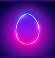 colorful neon easter egg vector image vector image