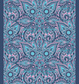 seamless pattern with henna mehndi floral vector image