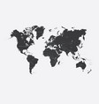 black and white political map of the world vector image
