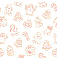 gingerbread cookies for christmas seamless vector image