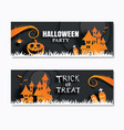 halloween party invitations banner and greeting vector image
