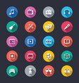 entertainment simple color icons vector image