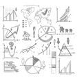 population demography doodle infographic vector image vector image