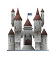 ancient stone castle in fairy-tale design isolated vector image