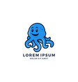 cute cartoon octopus logo vector image vector image