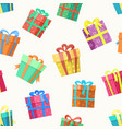 gift box seamless pattern vector image