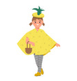 halloween pineapple vector image